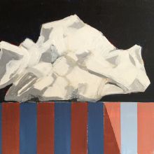 Crumpled But Not Crushed I, 9x12 in, acrylic on canvas board (framed)
("Don't underestimate failure." Sedaris) Crumpled But Not Crushed I