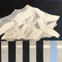 Crumpled But Not Crushed II, 9X12 in, acrylic on canvas board (framed)
("Don't underestimate failure." Sedaris) Crumpled But Not Crushed II