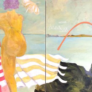 Days Like This (acrylic on canvas, triptych, 40 X 90 in). Available