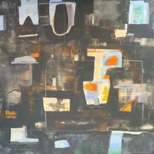 Where Memories Secretly Gather, 36x36 in, acrylic, mixed media on canvas Where Memories Secretly Gather